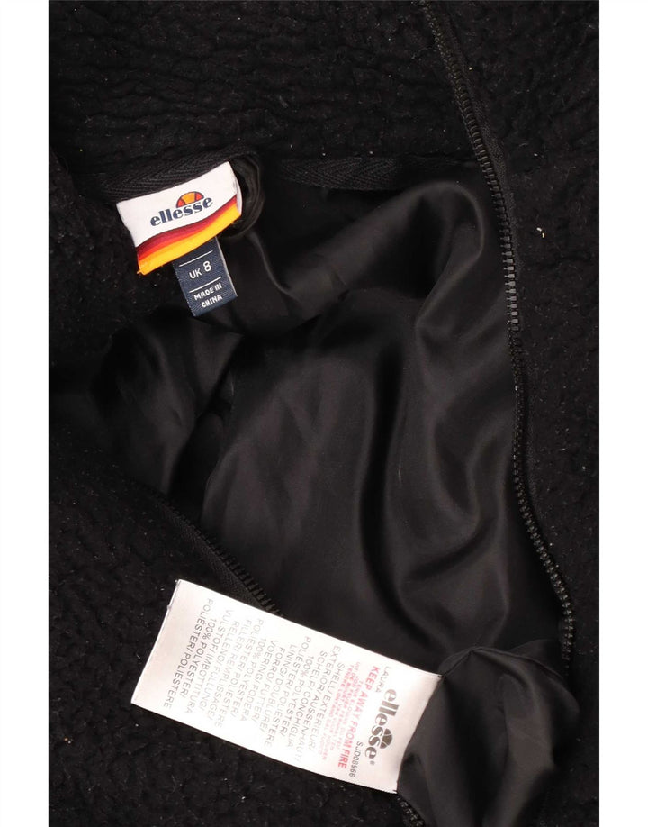 Ellesse Γυναικείο Oversized Fleece Jacket UK 8 Small Black Polyester