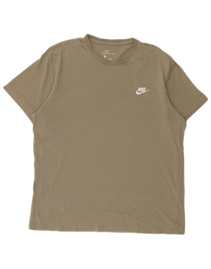 Ανδρικό T-Shirt Nike, μεγάλο βαμβακερό χακί