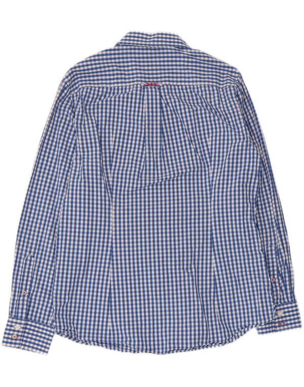 Crew Clothing Ανδρικό πουκάμισο Classic Fit μεγάλο μπλε βαμβακερό Gingham
