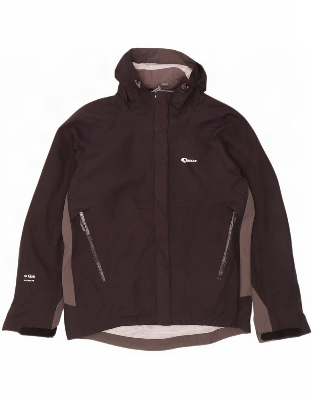 Nordsen Ανδρικό μπουφάν βροχής με κουκούλα UK 38 Medium Black Colorblock Nylon