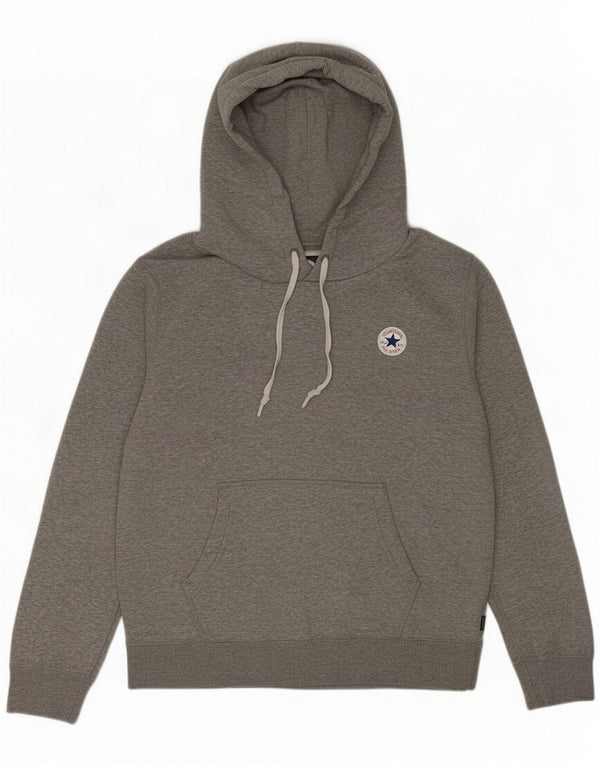 Converse Womens Chuck Taylor Hoodie Jumper UK 20 2XL Grey Flecked Cotton