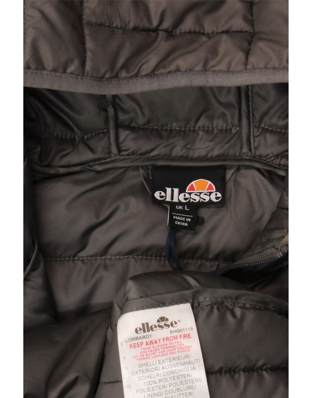Ellesse Ανδρικό μπουφάν με κουκούλα UK 40 Large Grey Polyester