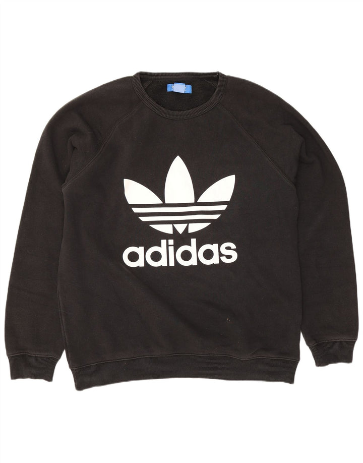 Ανδρικό γραφικό φούτερ Adidas Jumper Medium Μαύρο