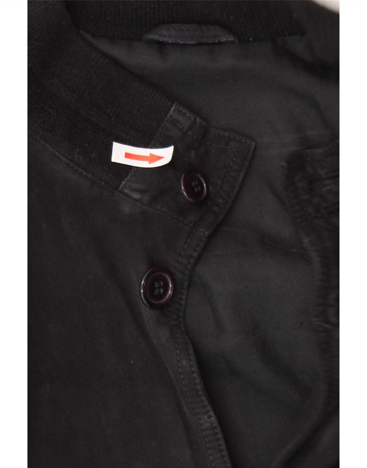 Vintage Ανδρικό Suede Bomber Jacket UK 38 Medium Black