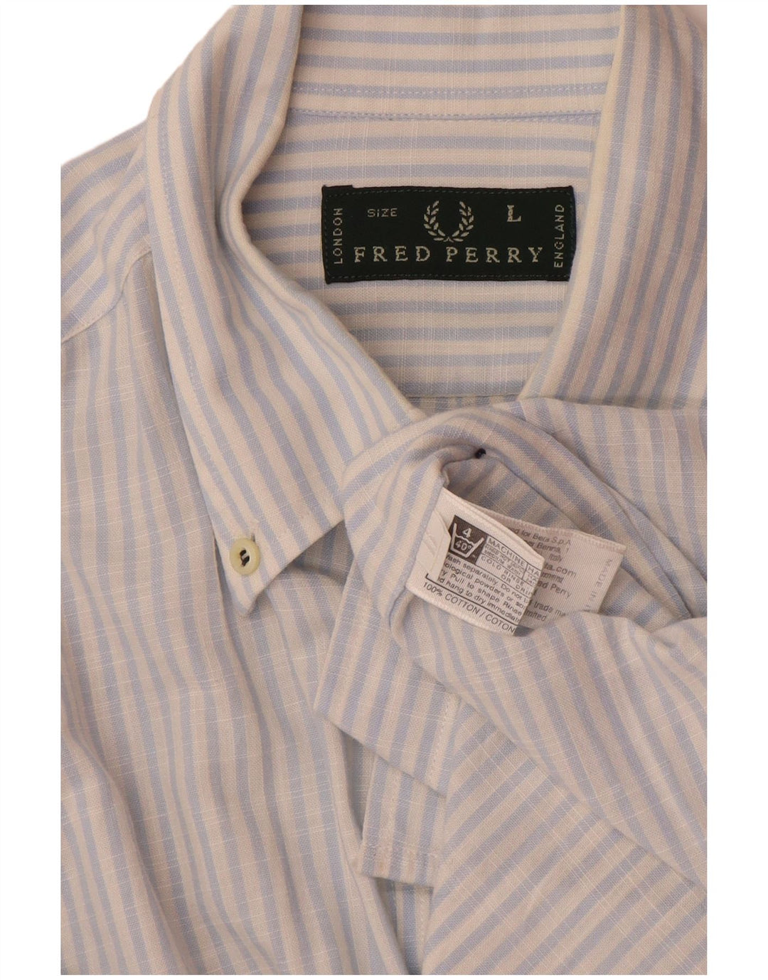 Fred Perry Ανδρικό Πουκάμισο Μεγάλο Βαμβακερό Μπλε Ριγκ