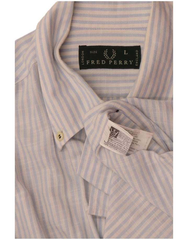 Fred Perry Ανδρικό Πουκάμισο Μεγάλο Βαμβακερό Μπλε Ριγκ