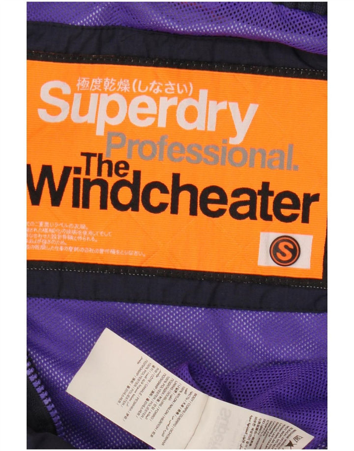 Superdry Womens The Windcheater Windbreaker Jacket UK 10 Small Navy Blue