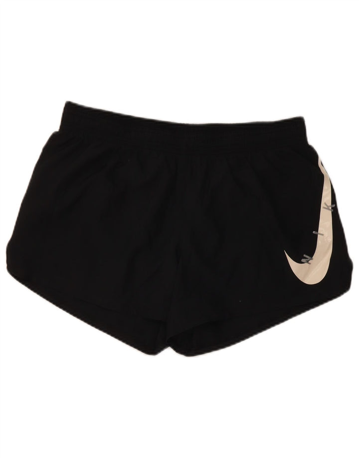 Γυναικείο αθλητικό σορτς Nike με γραφικό Dri Fit UK 14 μεσαίο μαύρο πολυεστέρα