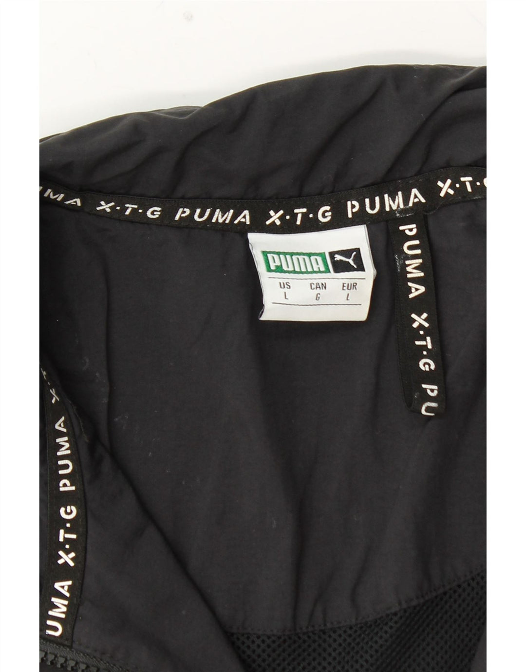 PUMA Ανδρικό γραφικό μπουφάν βροχής UK 40 Large Black Polyamide