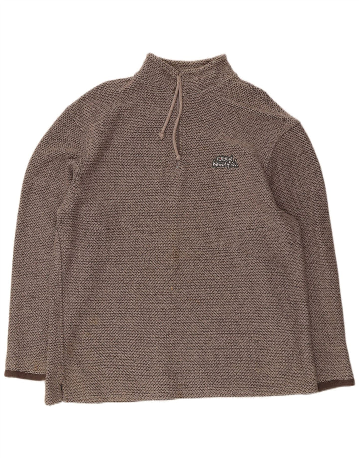 WEIRD FISH Ανδρικό φούτερ με φερμουάρ Jumper XL Γκρι βαμβακερό