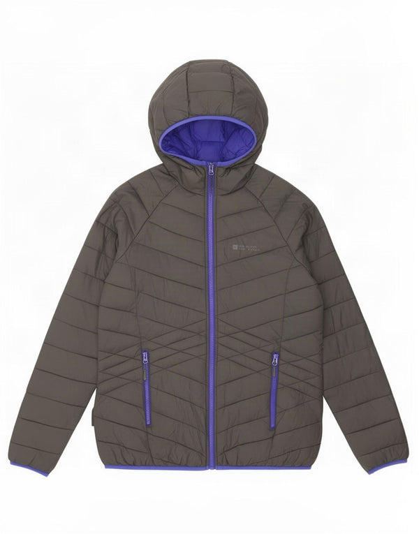 Mountain Warehouse Γυναικείο μπουφάν με κουκούλα UK 16 Large Grey Nylon