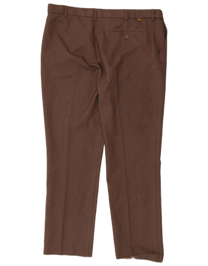 Farah Ανδρικό ίσιο παντελόνι Chino W40 L31 Καφέ Πολυεστέρας