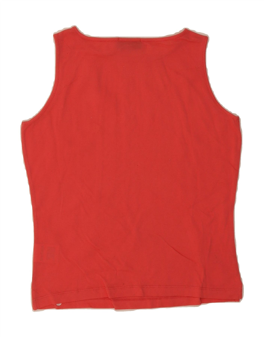 SERGIO TACCHINI Womens Oversized Vest Top UK 10 Small Red Cotton Vintage Sergio Tacchini and Second-Hand Sergio Tacchini from Messina Hembry 