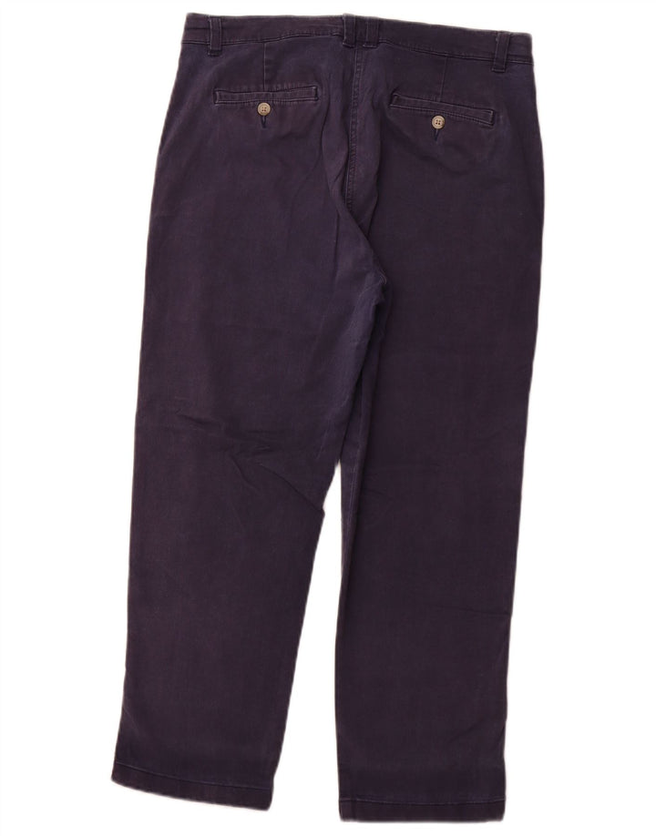 JOULES Γυναικείο παντελόνι Chino Crop UK 14 Medium W34 L24 Navy Blue Cotton