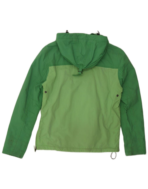 Napapijri Ανδρική κουκούλα γραφικό μπουφάν Anorak UK 36 Small Green Colourblock