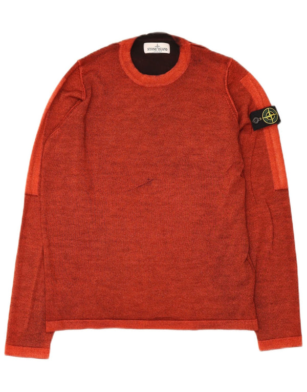 Πουλόβερ STON ISLAND Boys Crew Neck Jumper 11-12 Years Red Wool