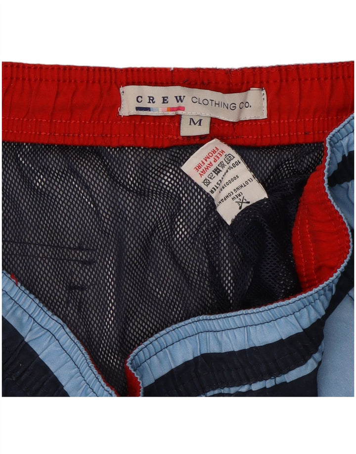 CREW CLOTHING Ανδρικό σορτς κολύμβησης Μεσαίο μπλε ριγέ πολυεστέρα