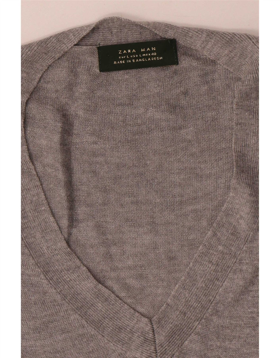 Ανδρικό T-Shirt Zara Top Large Grey Flecked