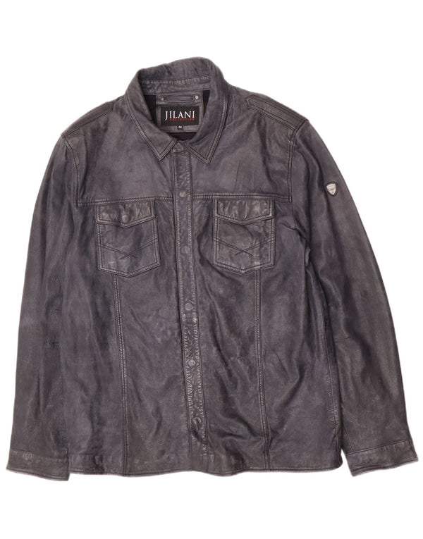 Jilani Ανδρικό Δερμάτινο Μπουφάν IT 56 3XL Navy Blue Leather