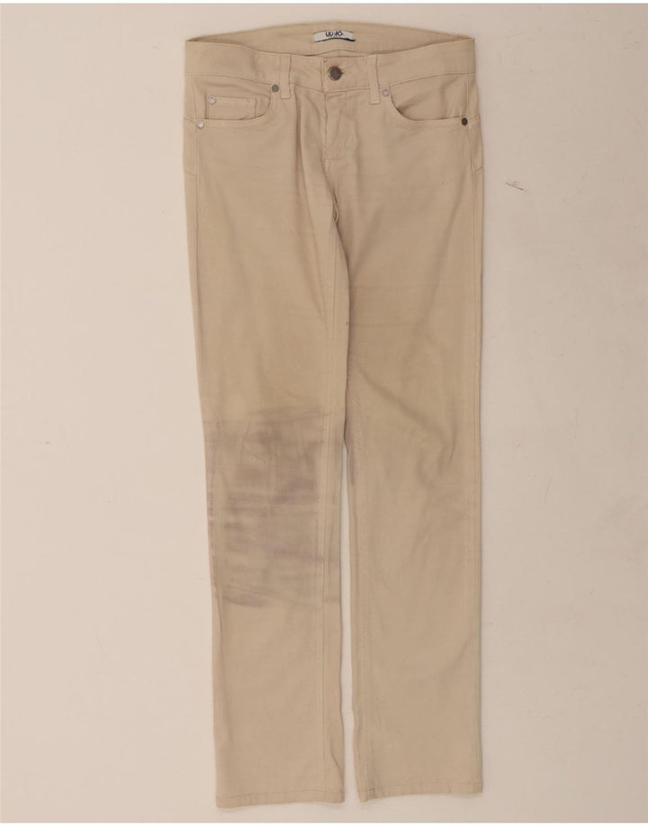 LIU JO Womens Straight Jeans W28 L32 Beige Cotton Vintage Liu Jo and Second-Hand Liu Jo from Messina Hembry 