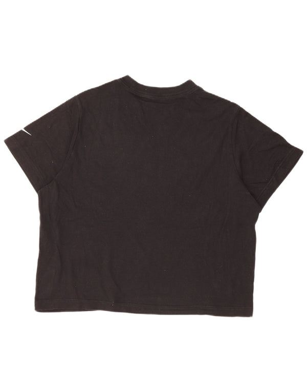 Γραφικό T-shirt NIKE Girls Loose Fit Crop 13-14 ετών XL μαύρο