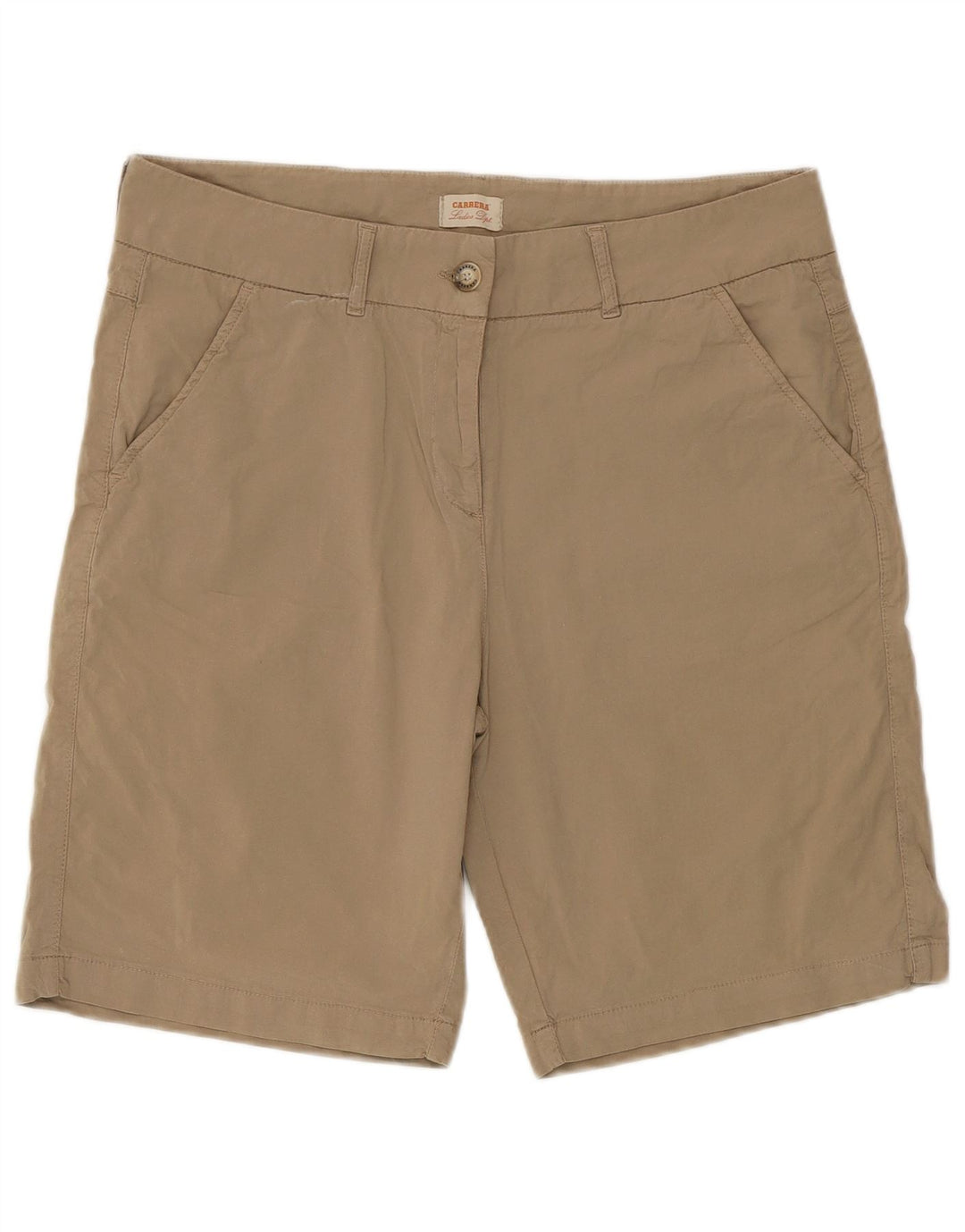 CARRERA Γυναικείο σορτς Chino IT 46 Μεγάλο W31 Μπεζ βαμβακερό