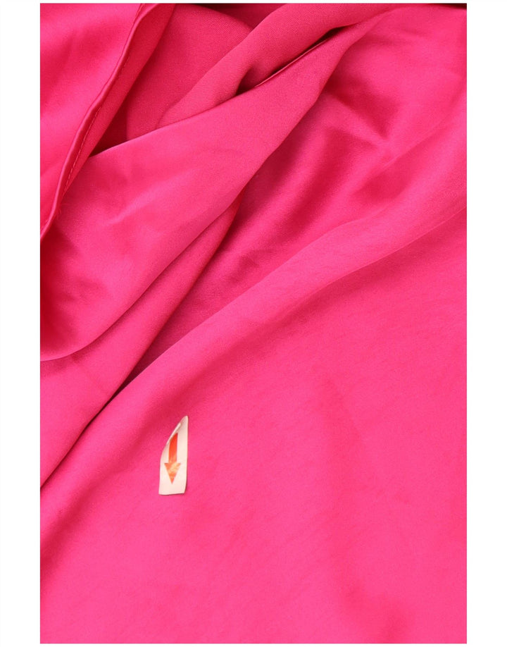 Zara Γυναικείο μακρυμάνικο φόρεμα A-Line UK 14 Medium Pink Polyester
