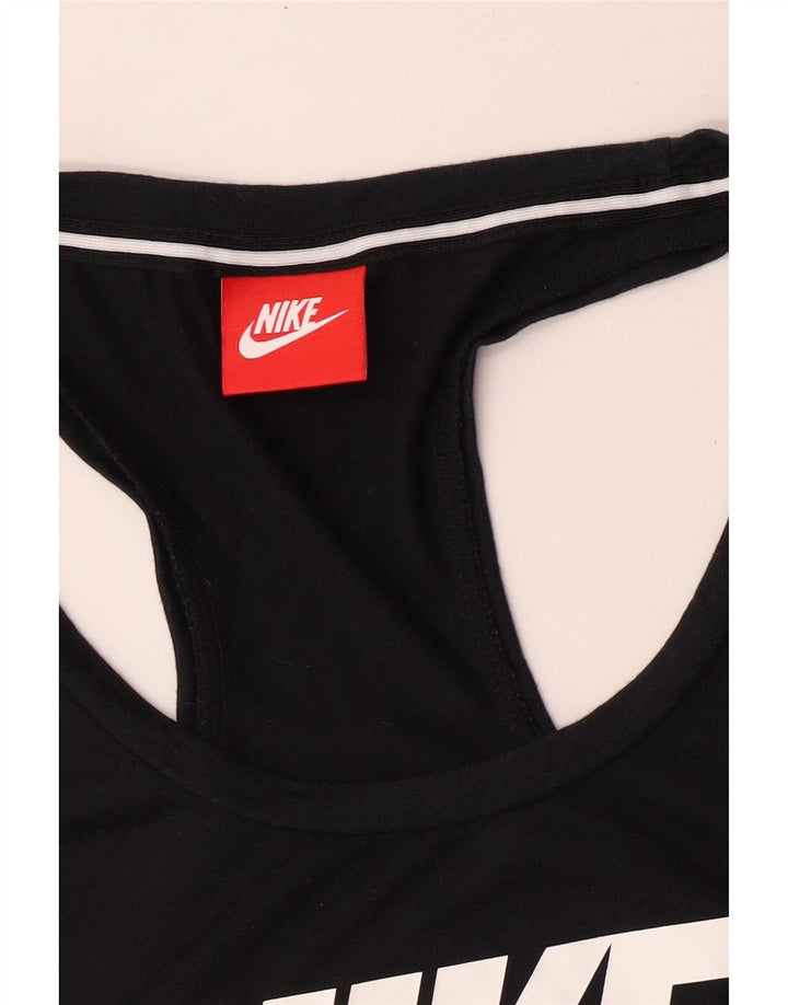 Γυναικείο γραφικό γιλέκο NIKE τοπ UK 10 Small Black