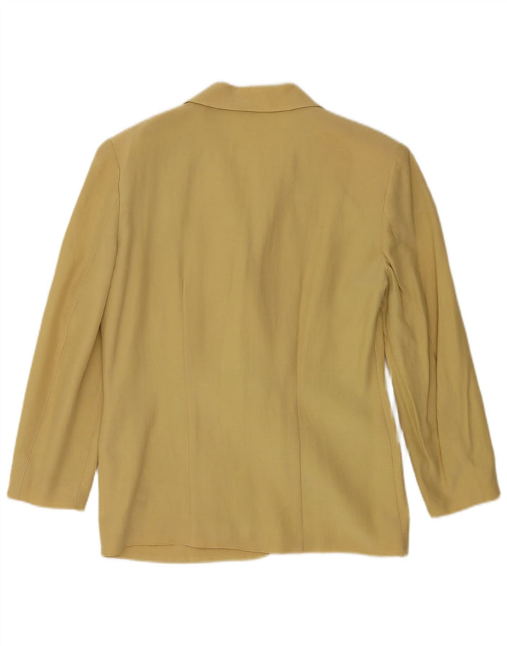 Vintage Γυναικείο Μπουφάν Blazer 3/4 μανίκι IT 42 Μεσαίο κίτρινο μαλλί
