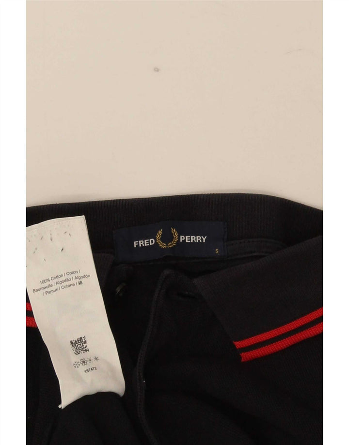 Fred Perry Ανδρικό Πόλο Μπλουζάκι Μικρό Μαύρο Ριγέ Βαμβακερό