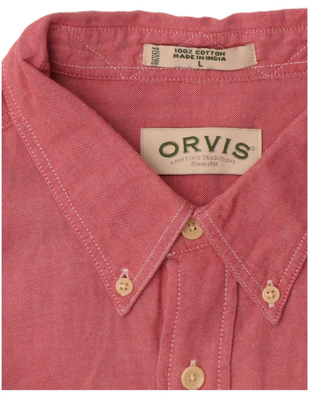 Ανδρικό πουκάμισο ORVIS Loose Fit μεγάλο κόκκινο βαμβακερό