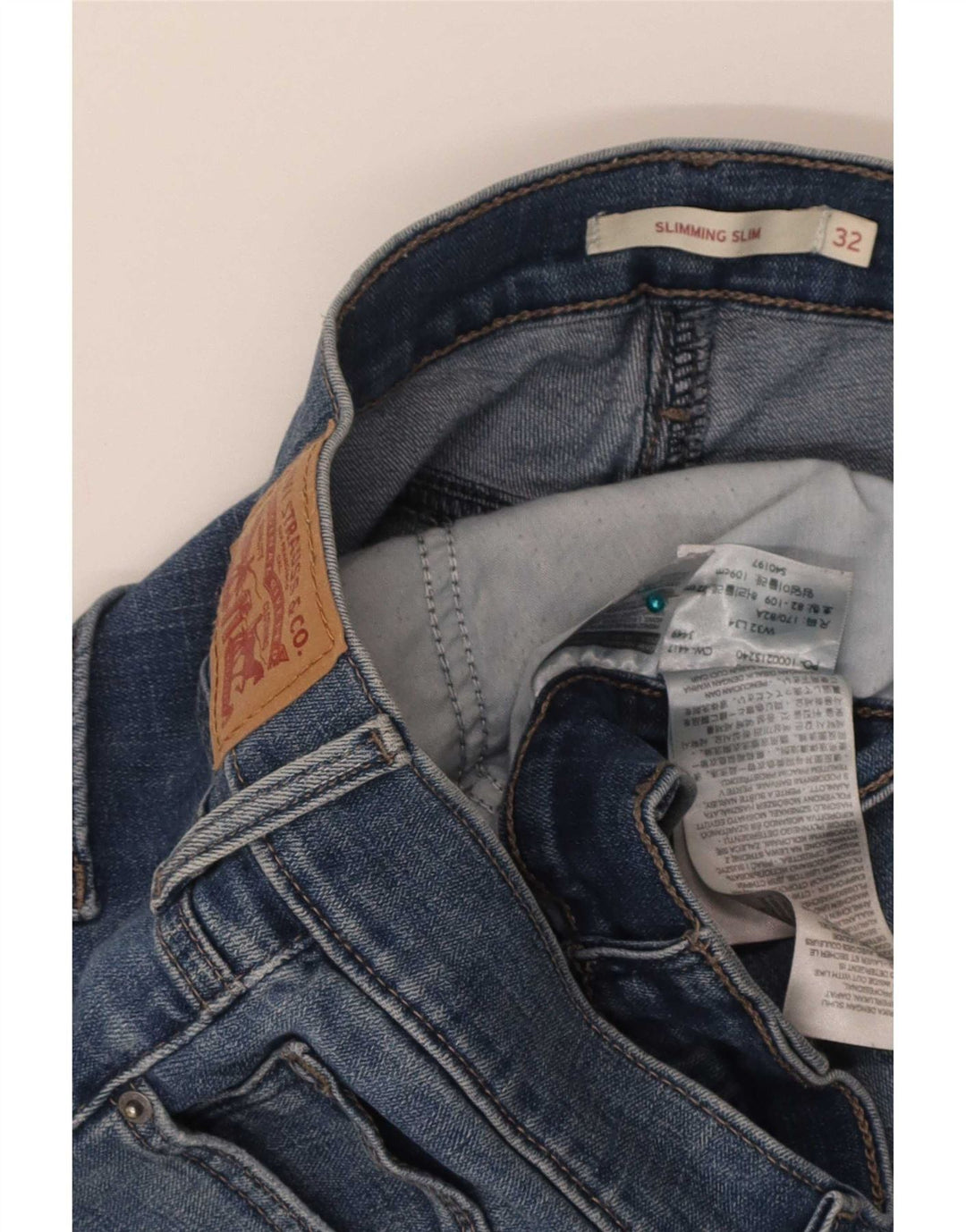 Γυναικείο Levi's Slimming Slim Jeans W32 L34 Blue Cotton