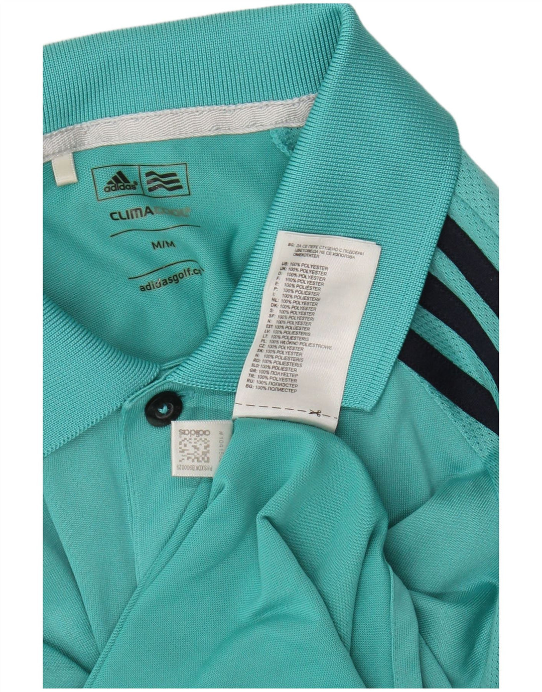 Ανδρικό πουκάμισο Adidas Climacool Polo Medium Turquoise Polyester