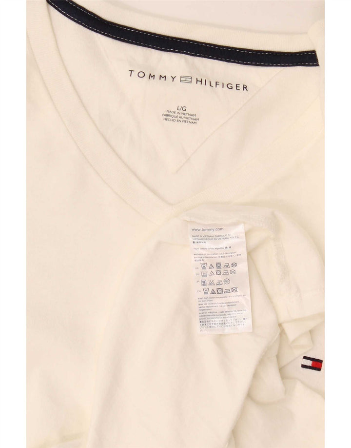 Ανδρικό T-Shirt Tommy Hilfiger Top μεγάλο λευκό βαμβακερό
