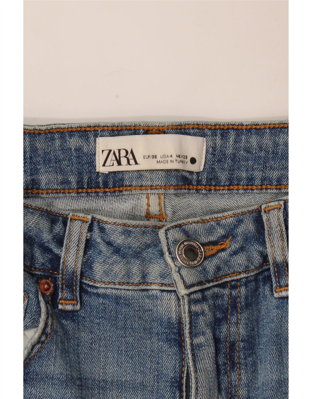ZARA Γυναικεία στραβά τζιν EU 36 XS W26 L32 Μπλε