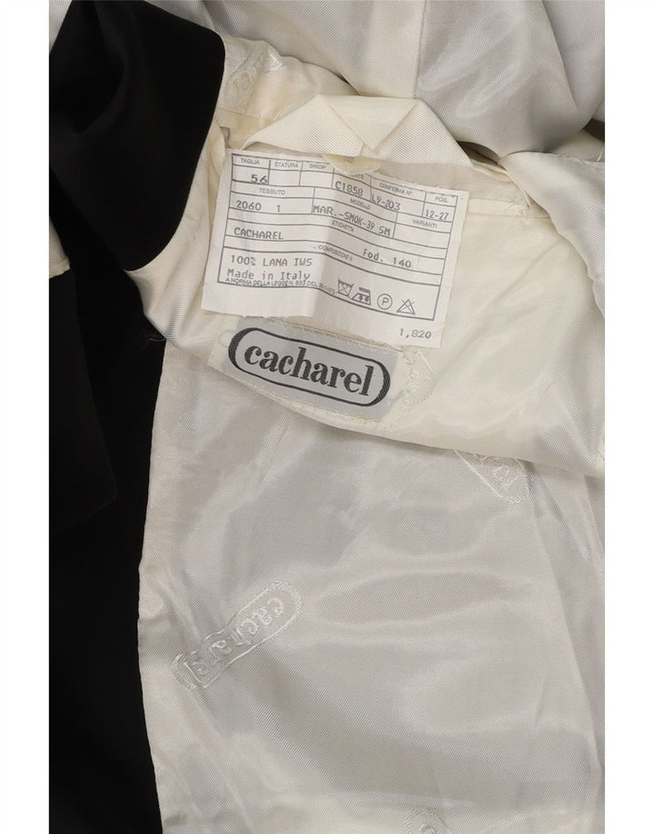 Cacharel Ανδρικό Μπουφάν 1 Κουμπί Blazer IT 56 3XL Μαύρο Μάλλινο