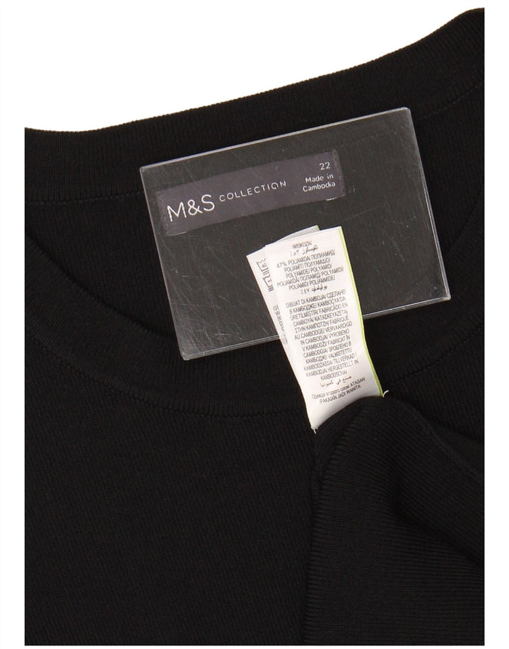 Marks & Spencer Γυναικείο Γιλέκο Τοπ UK 22 3XL Μαύρη βισκόζη