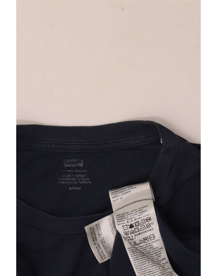 Ανδρικό γραφικό μπλουζάκι Levi's Small Navy Blue από βαμβάκι
