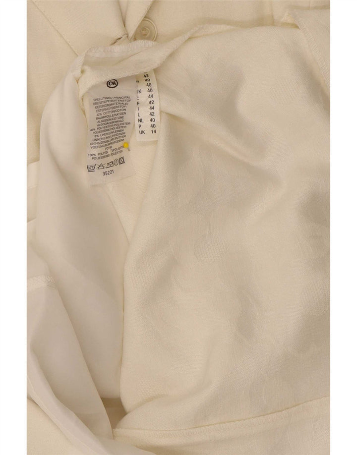 Γυναικείο αμάνικο πουκάμισο C&A UK 14 Medium White Polyester