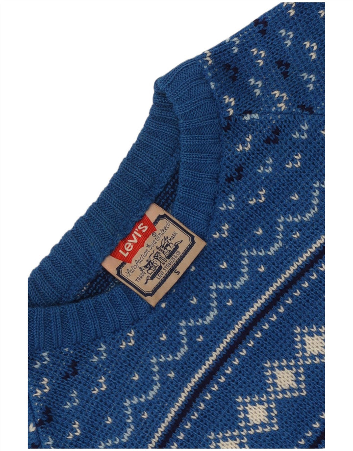 Ανδρικό πουλόβερ Levi's Crew Neck Jumper Μικρό Μπλε Γεωμετρικό Ακρυλικό