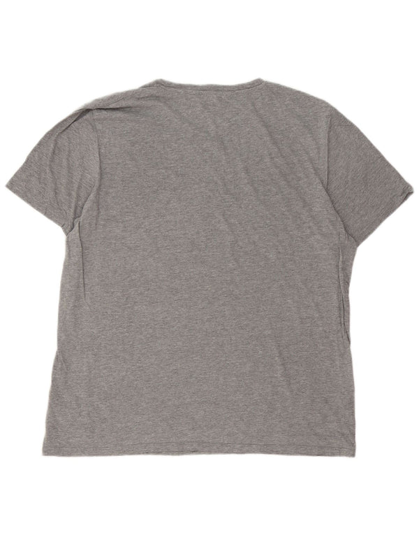 Jack & Jones Ανδρικό γραφικό μπλουζάκι 2XL βαμβακερό γκρι