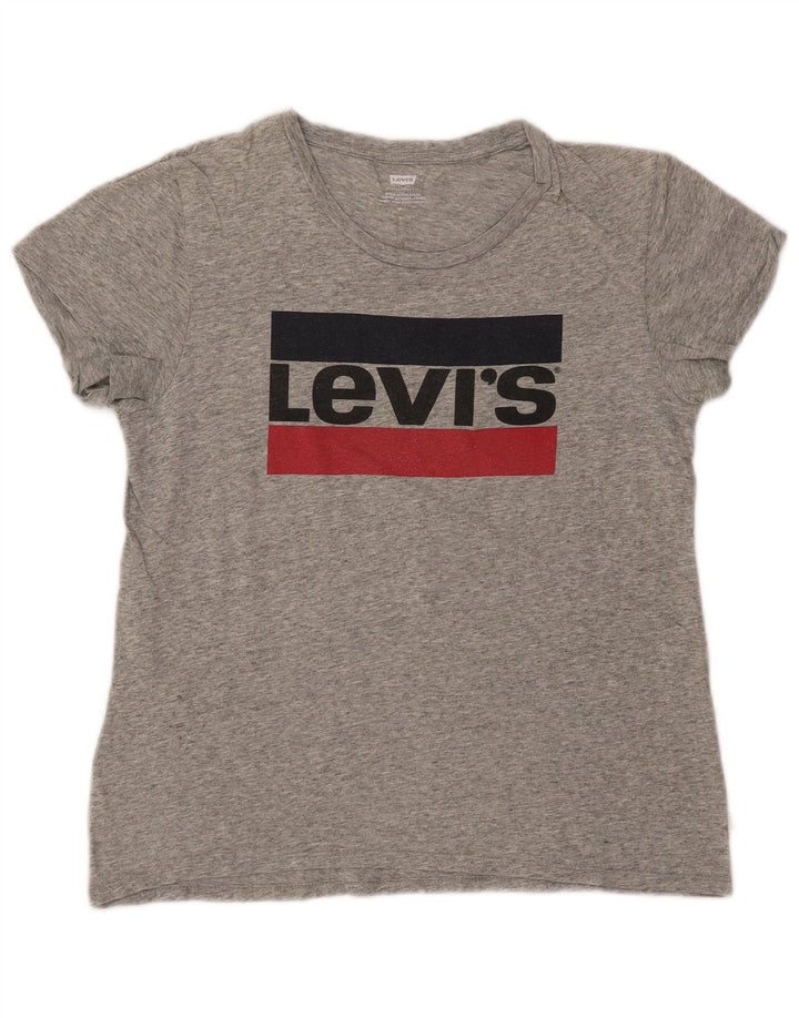 Γυναικείο γραφικό μπλουζάκι LEVI'S Top UK 12 Medium Grey Flecked