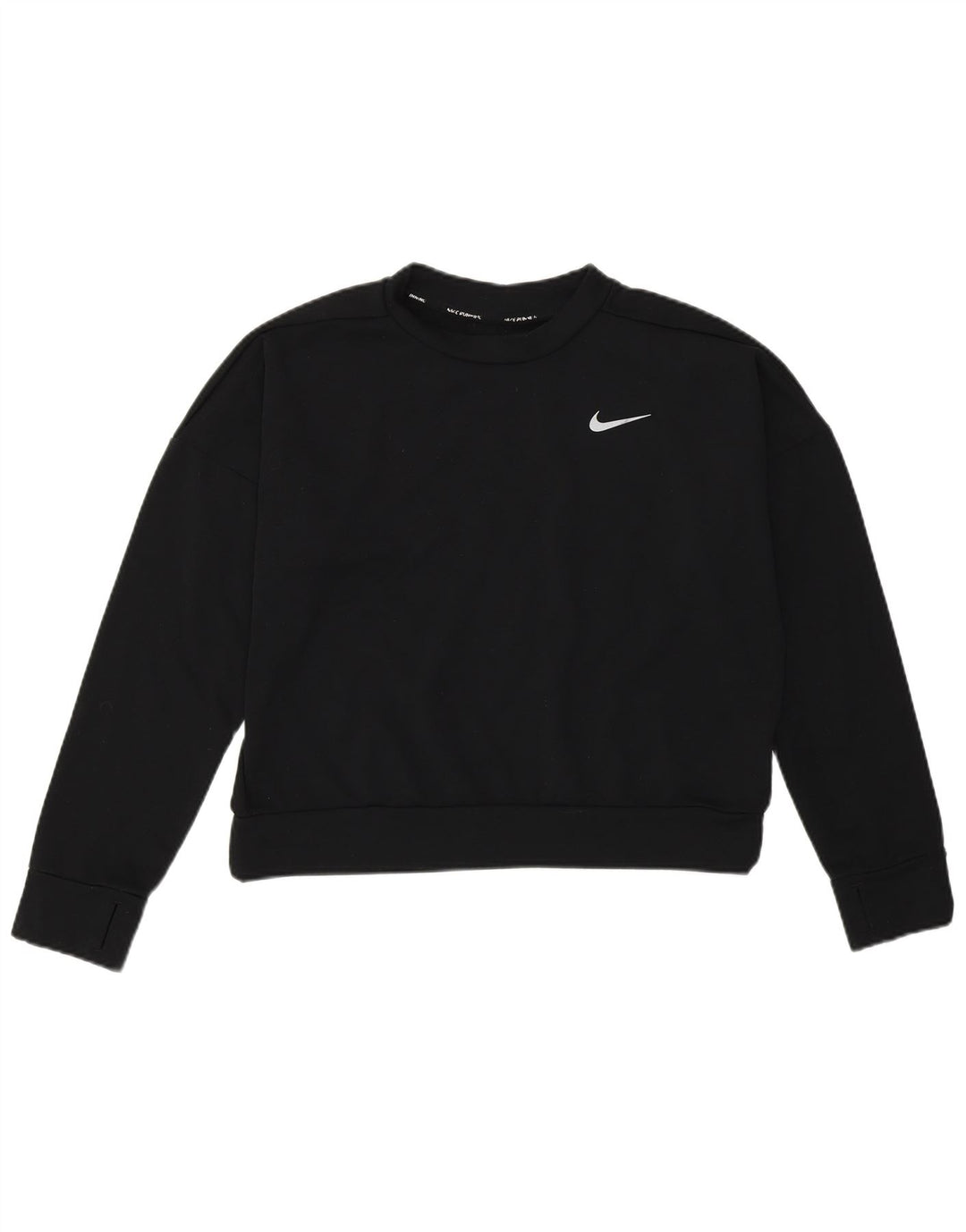Γυναικεία φούτερ Nike Crop Jumper UK 12 Medium Black Polyester Sports