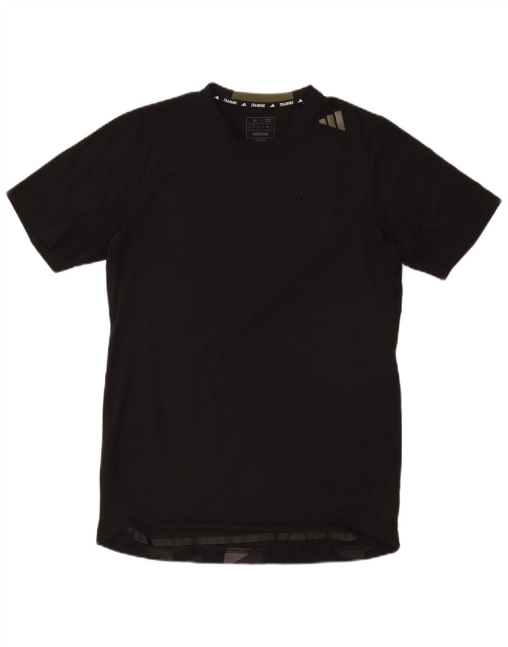 Ανδρικό T-Shirt Aeroready Slim Fit ADIDAS Top Μεσαίο μαύρο πολυεστέρα