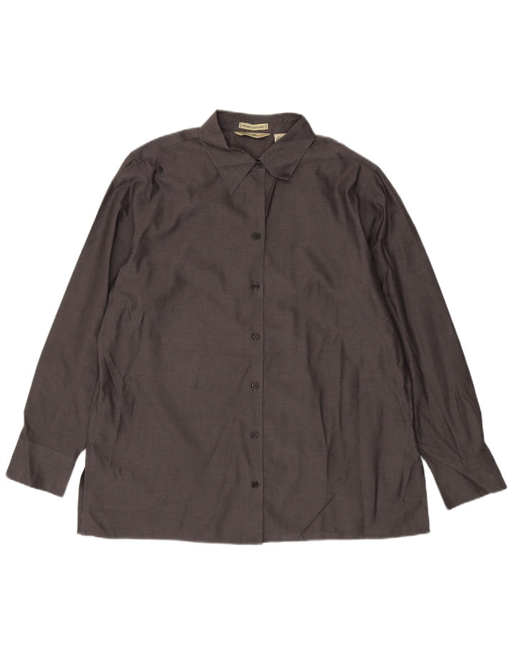 EDDIE BAUER Γυναικείο πουκάμισο UK 18 XL Γκρι βαμβακερό