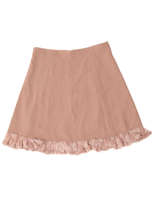 Γυναικεία φούστα BENETTON A-Line UK 14 Large W34 Pink Floral Polyester