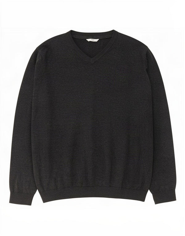 Marks & Spencer Boys πουλόβερ με V λαιμόκοψη 15-16 ετών γκρι βαμβακερό