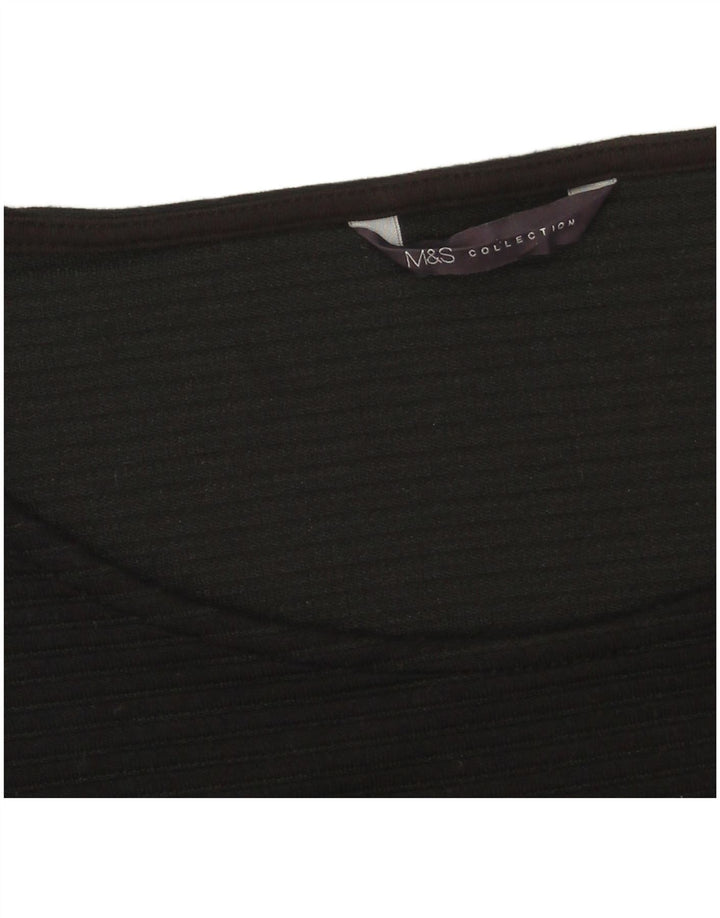 Marks & Spencer Γυναικείο Βασικό Φόρεμα UK 16 Large Μαύρο