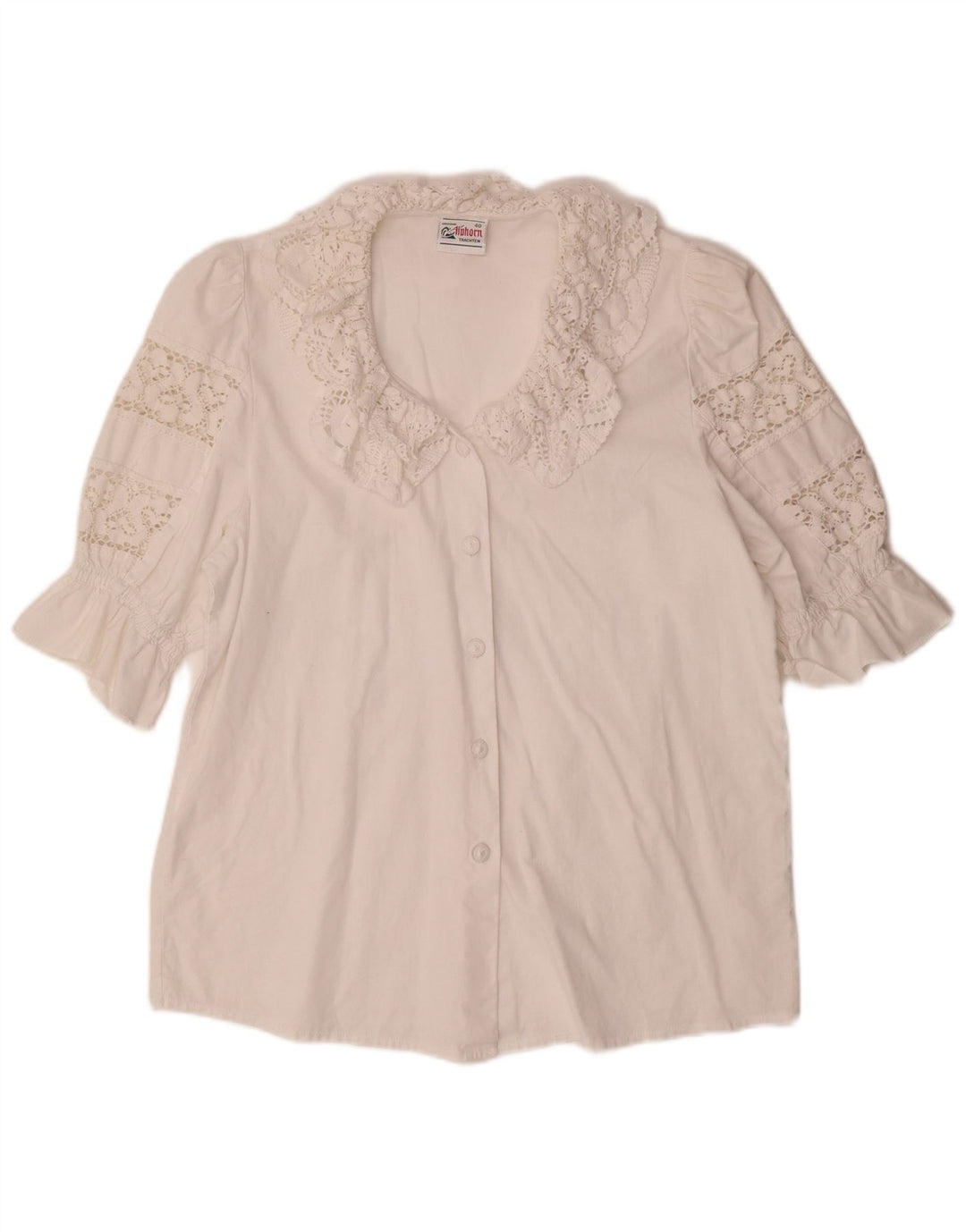 ALPHORN Γυναικείο Πουκάμισο Μπλούζα IT 40 Μεσαίο Λευκό