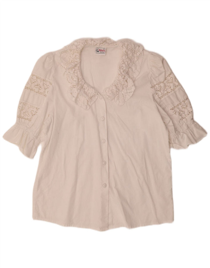 ALPHORN Γυναικείο Πουκάμισο Μπλούζα IT 40 Μεσαίο Λευκό